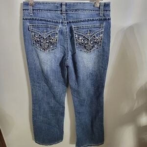 Nine West Jeans Womens Size 8 Blue West End Bootcut High Rise Pants